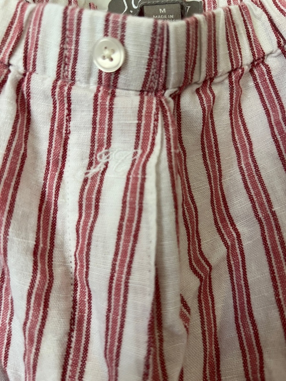 J.Crew Long-sleeve pajama pant set in striped linen-cotton blend - Picture 6 of 6